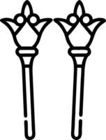 3D Close up of Reyes Magos ceremonial scepters with copy space concept as Detailed close up of Reyes Magos ceremonial scepters highlighting their ornate designs and symbolic signif vector