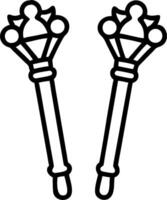 3D Close up of Reyes Magos ceremonial scepters with copy space concept as Detailed close up of Reyes Magos ceremonial scepters highlighting their ornate designs and symbolic signif vector