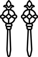 3D Close up of Reyes Magos ceremonial scepters with copy space concept as Detailed close up of Reyes Magos ceremonial scepters highlighting their ornate designs and symbolic signif vector