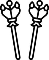 3D Close up of Reyes Magos ceremonial scepters with copy space concept as Detailed close up of Reyes Magos ceremonial scepters highlighting their ornate designs and symbolic signif vector