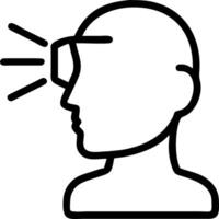 3D Close up of a person face illuminated by a single light source symbolizing focus and epiphany with copy space concept as Intimate close up of a persons face illuminated by a sin vector