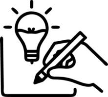 3D Close up of a person hand drawing a lightbulb idea on paper symbolizing creativity and epiphany with copy space concept as Intimate close up of a persons hand sketching a lightb vector