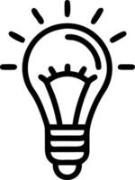 3D Close up of a glowing lightbulb symbolizing a sudden idea with ample copy space concept as Macro shot of a glowing lightbulb representing a sudden idea and realization perfect f vector