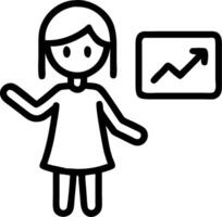 3D Businesswoman presenting financial optimization in open office copy space concept as Businesswoman presents financial optimization in an open office highlighting strategies to m vector
