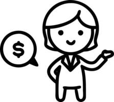 3D Businesswoman presenting cost benefit analysis in macro close up copy space concept as Businesswoman presents cost benefit analysis in macro close up highlighting the evaluation vector