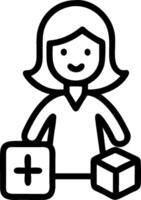 3D Businesswoman managing sustainable logistics in macro close up copy space concept as A businesswoman manages sustainable logistics in a macro close up highlighting the use of ec vector