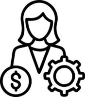 3D Businesswoman managing financial efficiency in bokeh digital art copy space concept as Businesswoman manages financial efficiency in bokeh digital art setting highlighting the s vector