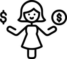3D Businesswoman managing cost benefit analysis in candid workspace copy space concept as A businesswoman manages cost benefit analysis in a candid workspace emphasizing the balanc vector