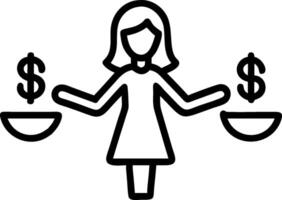 3D Businesswoman managing cost benefit analysis in candid workspace copy space concept as A businesswoman manages cost benefit analysis in a candid workspace emphasizing the balanc vector