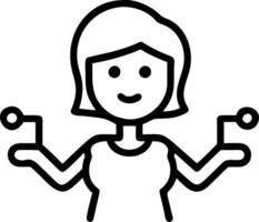 3D Businesswoman managing AI driven green supply chain on plain background copy space concept as Businesswoman manages AI driven green supply chain on plain background emphasizing vector