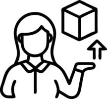 3D Businesswoman analyzing sustainable logistics data in macro close up copy space concept as Businesswoman analyzes sustainable logistics data in macro close up emphasizing data d vector