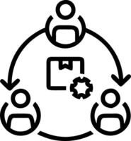 3D Business team implementing sustainable logistics in soft abstract setting copy space concept as A business team implements sustainable logistics solutions in a soft abstract set vector