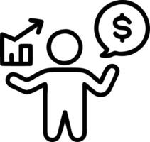 3D Business executive presenting cost benefit analysis in macro close up copy space concept as A business executive presents a cost benefit analysis in a macro close up highlightin vector