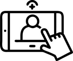 3D Bokeh telemedicine patient consultation with copy space concept as Telemedicine patient consultation taking place on a tablet with a vibrant bokeh background highlighting remote vector