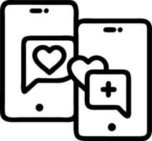 3D Bokeh telemedicine digital health communication copy space concept as Digital health communication tools for telemedicine displayed on smartphones and tablets against a vibrant vector