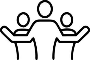 3D Blue Monday Team Support concept as Team members supporting each other in a meeting showing camaraderie against Blue Monday blues for magazine advertisement with copy space. as vector
