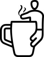 3D Blue Monday Reflective Coffee concept as Close up of a person holding a coffee mug looking reflective and blue on Blue Monday suitable for magazine advertisement with copy space vector