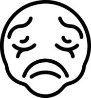 3D Blue Monday Isolated Sad Face concept as Macro of a sad face isolated on white background emphasizing Blue Monday emotions for magazine advertisement with copy space. as 3D Icon vector