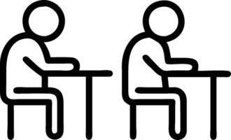 3D Blue Monday Cafeteria Mood concept as Employees sitting alone in office cafeteria looking despondent and tired on Blue Monday suitable for magazine advertisement with copy space vector