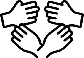 3D Abstract Unity Hands concept as Soft abstract illustration of hands joining from different religions representing unity harmony World Religion Day as 3D Icon isolated white back vector