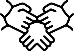 3D Abstract Unity Hands concept as Soft abstract illustration of hands joining from different religions representing unity harmony World Religion Day as 3D Icon isolated white back vector