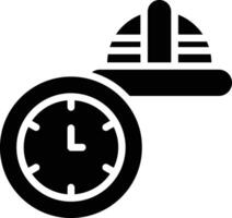 Working Hours Glyph Icon Design vector