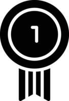 A black and white icon of a number one vector