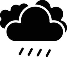 A black and white cloud with rain drops vector