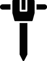 A black and white icon of a screwdriver vector
