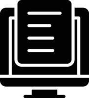A computer monitor with a paper document on it vector