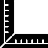 A ruler icon with a black and white background vector