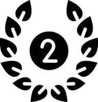 A black and white logo with a number two in the middle vector