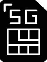 A black and white icon with the word sg vector
