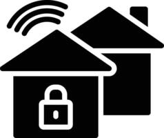 Home security system icon vector