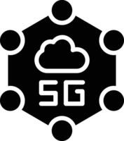 The 5g logo is surrounded by a group of people vector