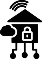 A house with a lock and a cloud vector