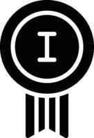 A black and white icon of a ribbon vector