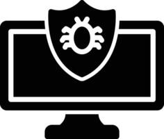 Antivirus Glyph Icon Design vector