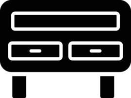 Cabinet Glyph Icon Design vector