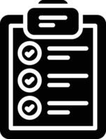 Checklist Glyph Icon Design vector