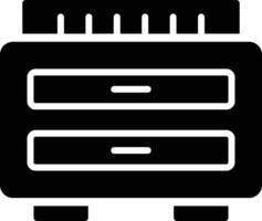 Changing Table Glyph Icon Design vector