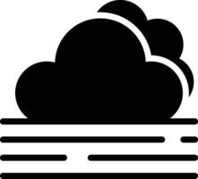 Cloudy Glyph Icon Design vector
