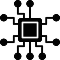 Cpu Glyph Icon Design vector