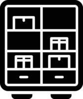 Display Case Glyph Icon Design vector