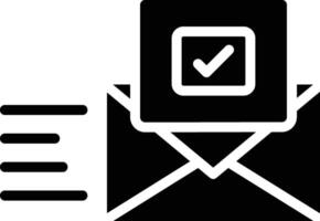 Email Glyph Icon Design vector