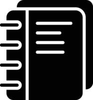 Notebook Glyph Icon Design vector