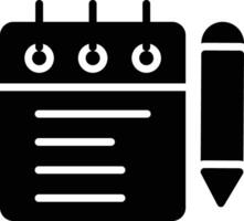 Notepad Glyph Icon Design vector