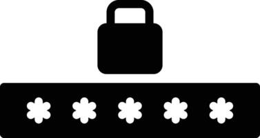 Password Glyph Icon Design vector
