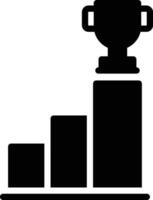 Podium Glyph Icon Design vector