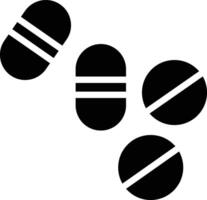 Pills Glyph Icon Design vector